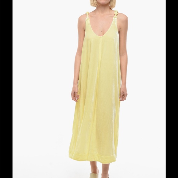 GANNI Yellow Slip Dress - Picture 6 of 8